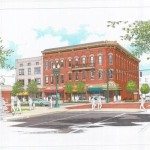 brick building drawing