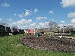 Playground with blue sky