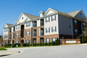 Normal suburban apartment complex in Cuyahoga County, Ohio