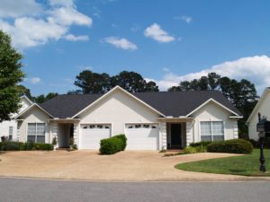 typical suburban duplex rental property