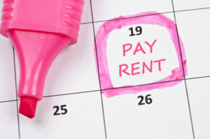 Pay rent on calendar